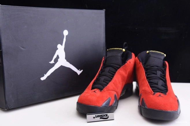 Cheap TBkick Jordan 14 654459-670 Retro Air Red Challenge 0813